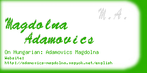 magdolna adamovics business card